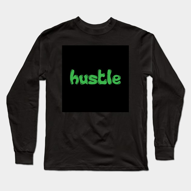 Hustle Green Cartoonish Long Sleeve T-Shirt by Nirvanibex